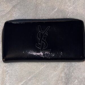 YSL Black Leather Wallet